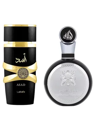 Set eau de parfum Lattafa Asad + Fakhar para hombre