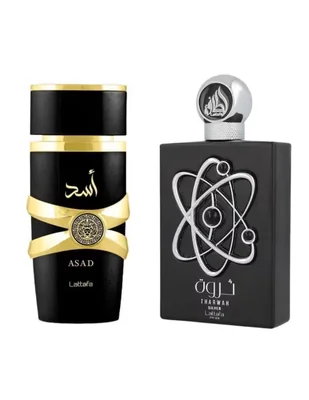 Set Eau de parfum Lattafa Tharwah & Asad para hombre