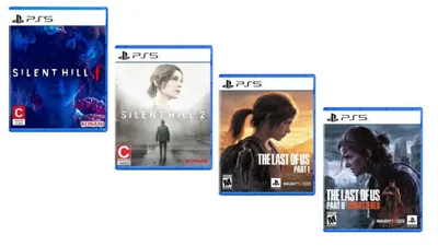 BUNDLE Ps5 The Last of Us Parte 1 + PS5 The Last of Us Part II Remastered + Ps5 Silent Hill F + PS5 Silent Hill 2
