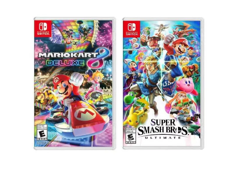 Super Smash Bros Ultimate + Mario Kart 8 Deluxe Bundle para Switch