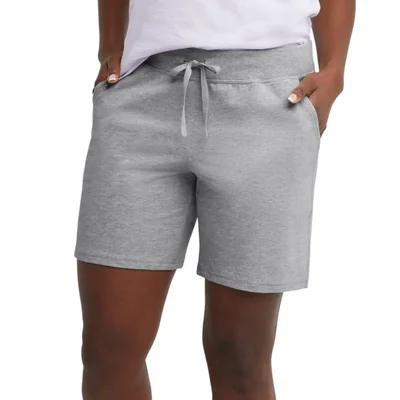 Shorts Hanes talla XXL 18 cm algodón con cordón de ajuste color acero