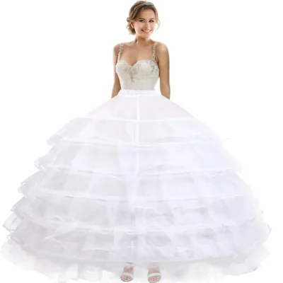 Enagua PrettyQueen 104 cm Blanco 6 Aros de Corte A