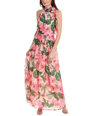 Vestido Anne Klein Halter con Lazo Maxi