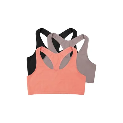 BRA Hanes Bralette Racerback Pack de 3 - Bajo Impacto