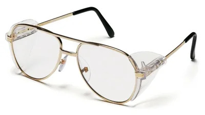 Gafas de Seguridad Pyramex Pathfinder Montura Dorada y Lentes Transparentes