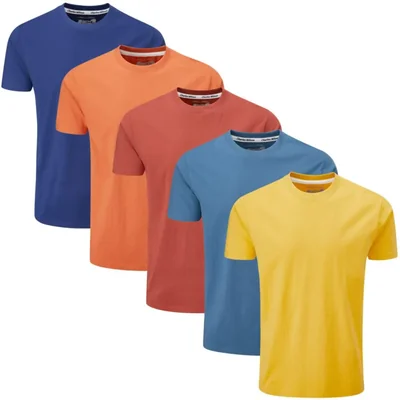 Camiseta Charles Wilson XXL Naranja Atardecer - Pack de 5