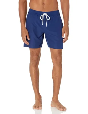 Pantalones de baño Amazon Essentials azul marino con forro de malla y bolsillos