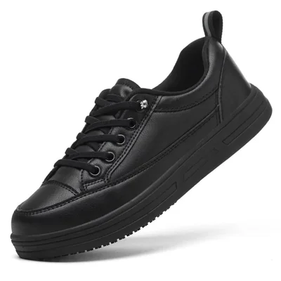 Zapatos de trabajo Treesky Slip‑On de cuero sintético negro