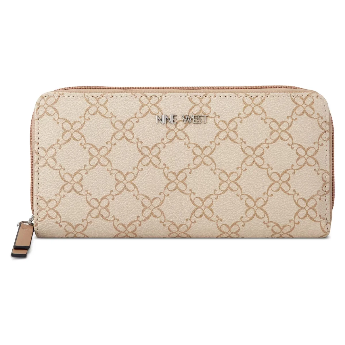 Cartera Zip Around Beige Combinado Nine West Yc5076145