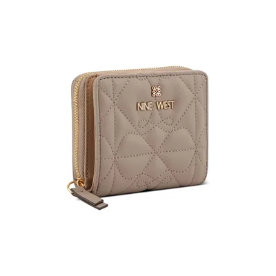 Cartera Zip Around Café Medio Nine West Gq1516237