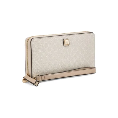 Cartera Zip Around Beige Nine West Gl1515146