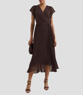 Vestido de fiesta midi con polkadots Louisa Mujer