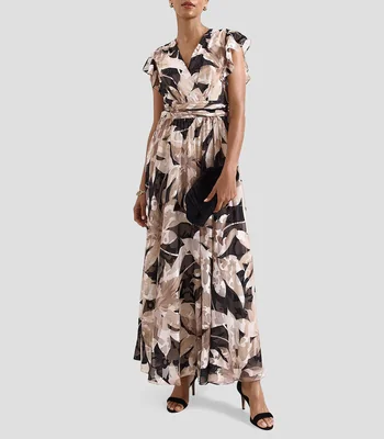 Vestido de fiesta maxi con estampado Liana Mujer