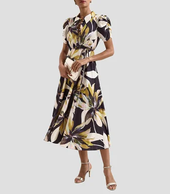 Vestido de fiesta midi con estampado Bella Mujer
