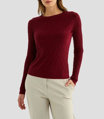Suéter cuello redondo Mujer