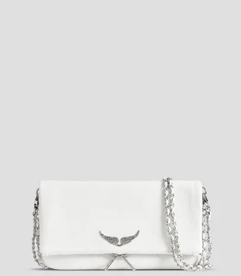 Bolsa Shoulder Blanca en Piel Rock Mujer