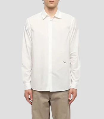 Camisa lisa manga larga Hombre