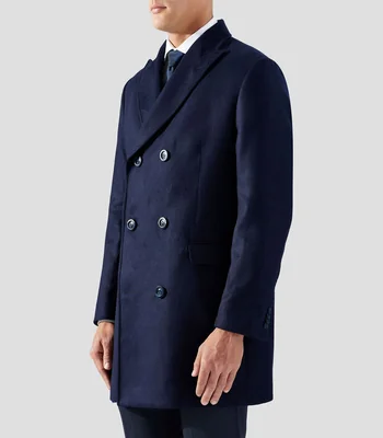 Abrigo midi con botonadura Hombre