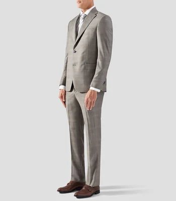 Traje de lana corte slim fantasía Hombre