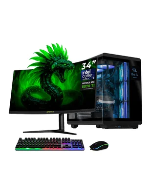 Computadora gamer Dxt Gaming 34 pulgadas Uwqhd Intel core ultra 9 Nvidia GeForce Rtx 5070 Ti 32 GB RAM 1 TB