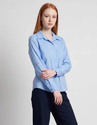 Blusa coffee bean junior manga larga para mujer