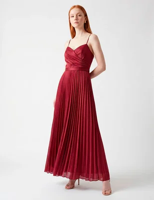 Vestido maxi rue de fiesta escote corazón para mujer