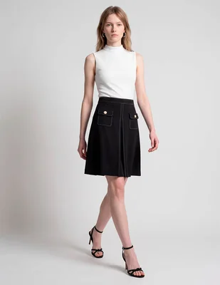 Vestido a la rodilla casual karl lagerfeld paris para mujer