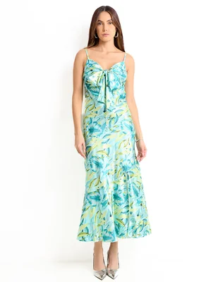 Vestido midi de fiesta Bebe escote corazón