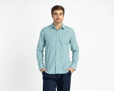 Camisa Casual Polo Union Club Regular a Cuadros para Hombre