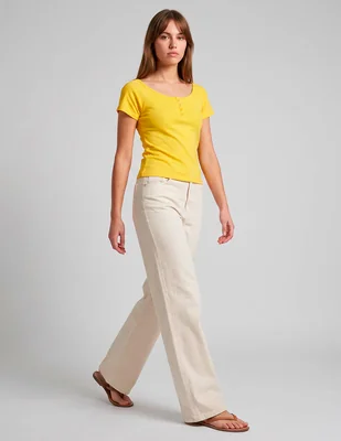 Blusa petite studio manga corta para mujer
