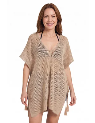 Salida de playa túnica Twist Side con borla para mujer