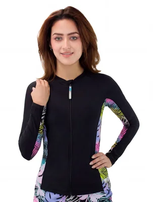 Wetshirt sunskin estampado floral para mujer
