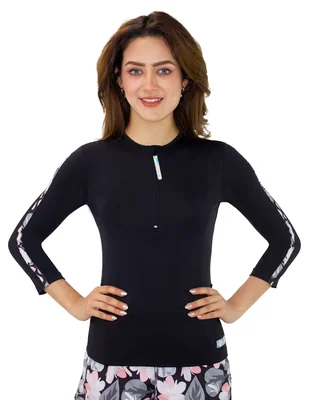 Wetshirt sunskin estampado gráfico para mujer