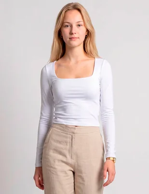 Playera manga larga sexy jeans para mujer