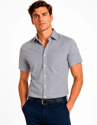 Camisa business casual Medizin uniformes manga corta para hombre