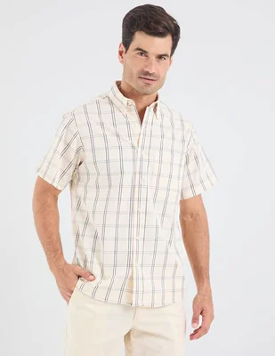 Camisa casual regent street manga corta para hombre