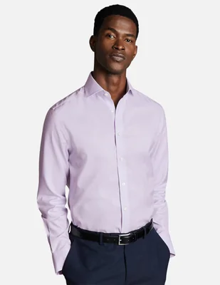 Camisa de vestir Charles Tyrwhittde algodón manga larga para hombre