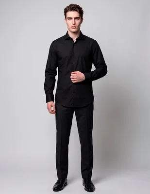 Camisa formal puroego manga larga para hombre