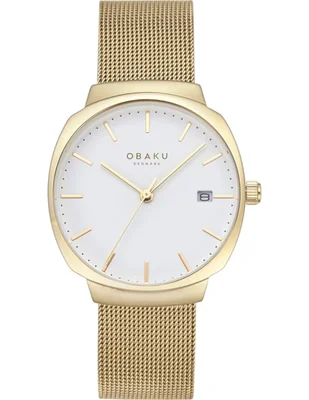 Reloj Obaku Denmark Felt Lille Gold para mujer V273LDGWMG