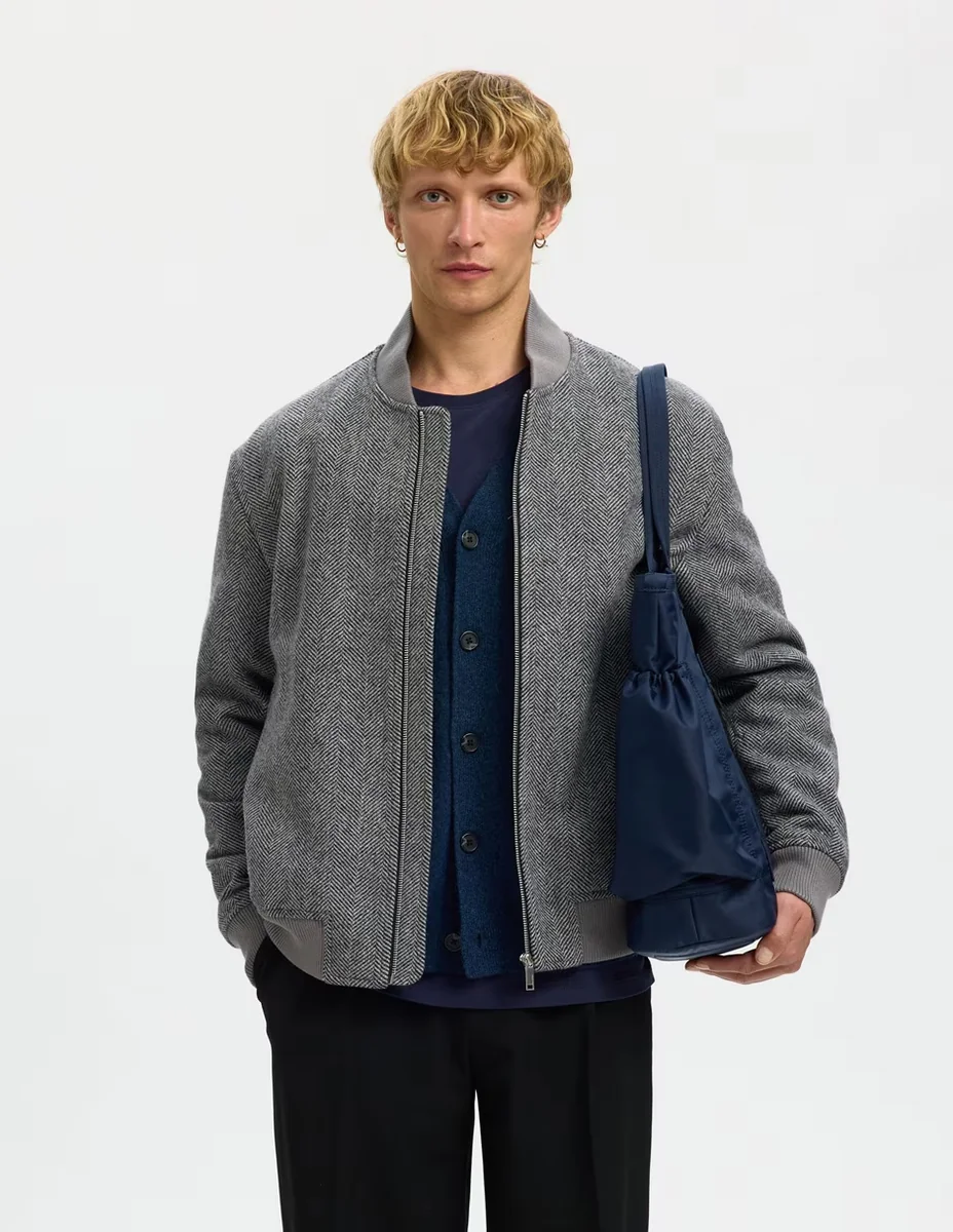 Chamarra bomber selected para hombre