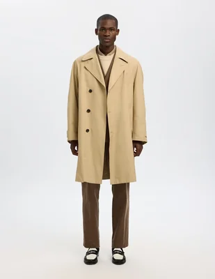 Gabardina a la rodilla selected para hombre