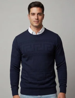 Suéter pavini cuello redondo para hombre
