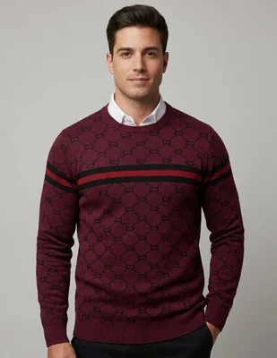 Suéter pavini cuello redondo para hombre