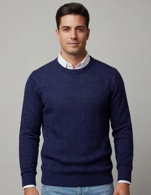 Suéter pavini cuello redondo para hombre