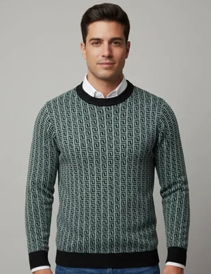 Suéter pavini cuello redondo para hombre