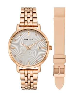 Reloj Armitron Rose Gold Collection para mujer 755835svrgst
