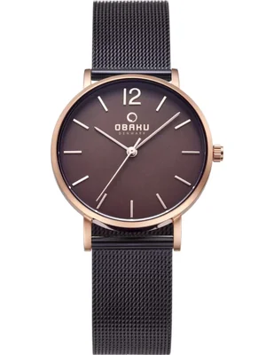 Reloj Obaku Denmark Mark Lille Walnut para mujer V197LXVNMN