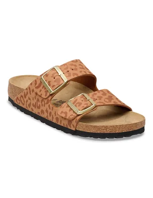 Sandalia birkenstock arizona syn leo pecan animal print para mujer
