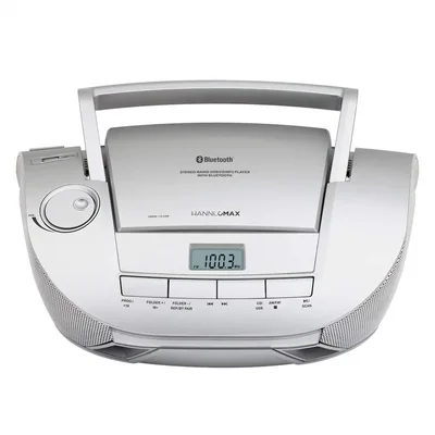 Caja de CD portátil HANNLOMAX HX-328CD con radio AM/FM, Bluetooth