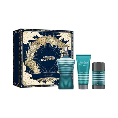 Set Eau de Toilette Jean Paul Gaultier Le Male 125 ml + Bálsamo 50 ml + Desodorante 75 g Para Hombre